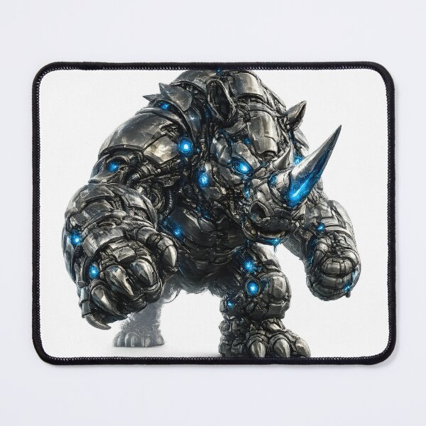 Item preview, Steel Rhino V5 Elite | Cybernetic Mechanical Rhino | Futuristic Robot Beast | Industrial Metal Predator designed and sold by SteelCoat Studio.