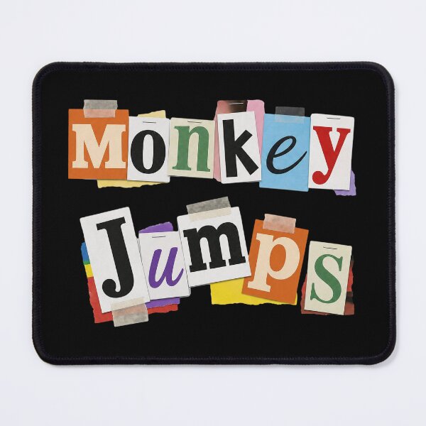 Item preview, Monkey Jumps Collage Style Typography designed and sold by NosandEdgy.