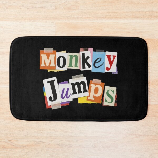 Item preview, Monkey Jumps Collage Style Typography designed and sold by NosandEdgy.