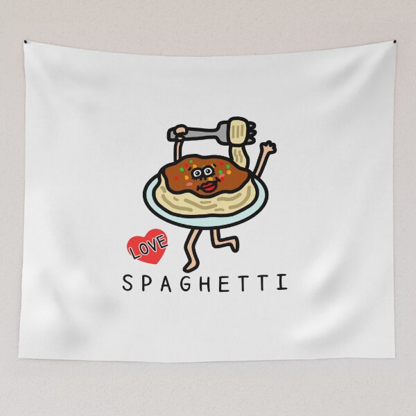 Item preview, Cute I LOVE SPAGHETTI designed and sold by kanaehonkawa.