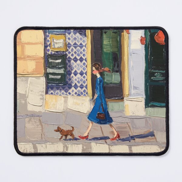 Item preview, French Riverside Wall Art — “Walking by the Seine” designed and sold by CARRAANN.