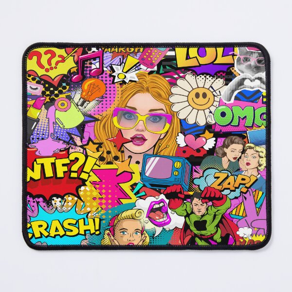 Item preview, Retro Pop Art Maximalist Collage  designed and sold by Side By Side Studio.