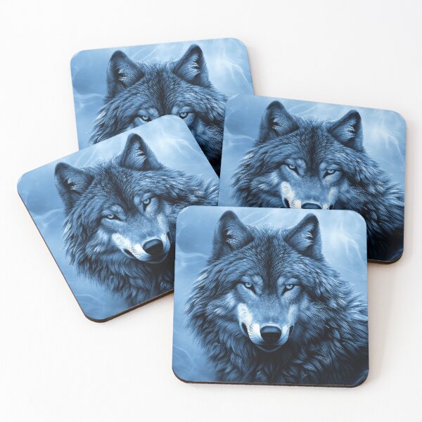 Item preview, Blue Wolf Fantasy Art With White-Silvery Accents' designed and sold by DEC02.