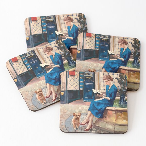 Item preview, Book Lover Reading Wall Art — “A Chapter by the Fountain” designed and sold by CARRAANN.