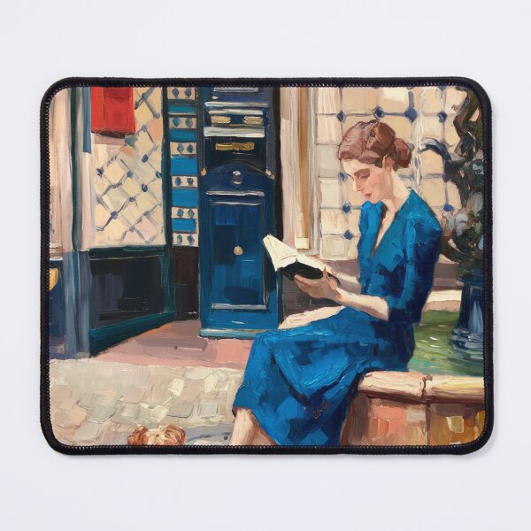 Item preview, Book Lover Reading Wall Art — “A Chapter by the Fountain” designed and sold by CARRAANN.