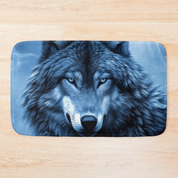 Item preview, Blue Wolf Fantasy Art With White-Silvery Accents' designed and sold by DEC02.