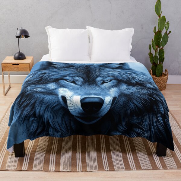Item preview, Blue Wolf Fantasy Art With White-Silvery Accents' designed and sold by DEC02.