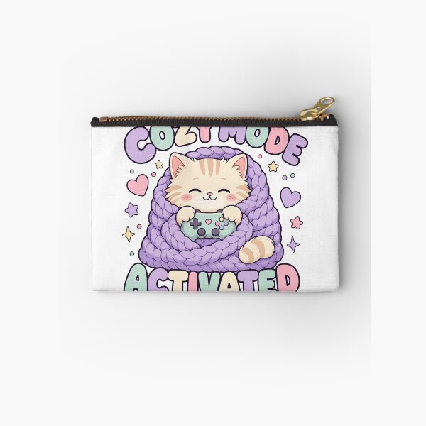 Item preview, Cozy Mode Activated Kawaii Gamer Cat in Blanket designed and sold by BoosterShop.