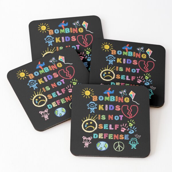 Item preview, Bombing Kids Is Not Self Defense - Child Art - Anti-War Human Rights Activist - Free Palestine Protest designed and sold by Forbidden Merch.