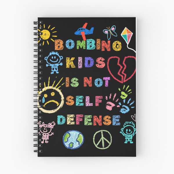 Item preview, Bombing Kids Is Not Self Defense - Child Art - Anti-War Human Rights Activist - Free Palestine Protest designed and sold by Forbidden Merch.