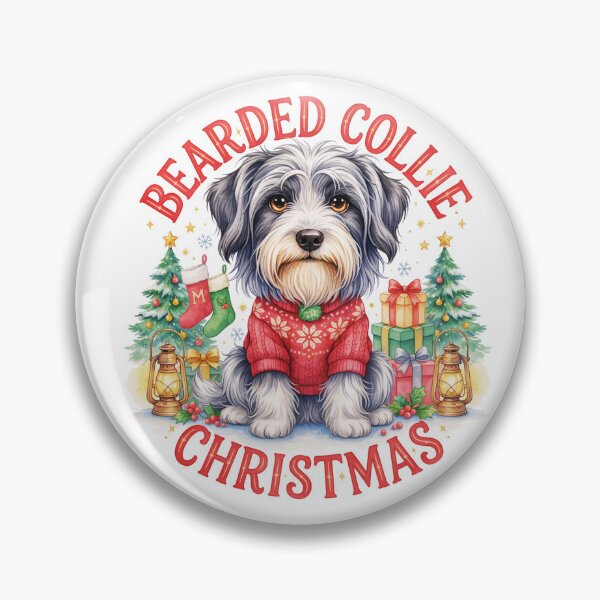 Item preview, Bearded Collie Christmas designed and sold by TheAnimalZ00.