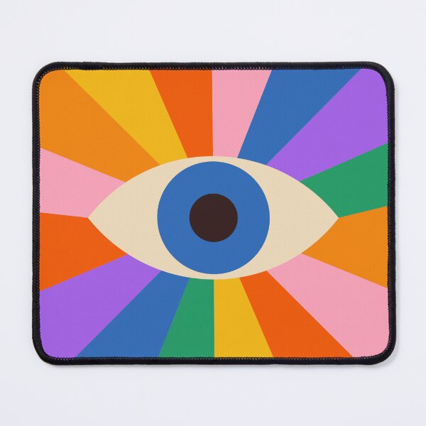 Item preview, Bauhaus Mid Century Modern Rainbow Geometric Eye designed and sold by Volt Junkies.