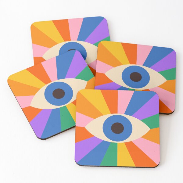 Item preview, Bauhaus Mid Century Modern Rainbow Geometric Eye designed and sold by Volt Junkies.