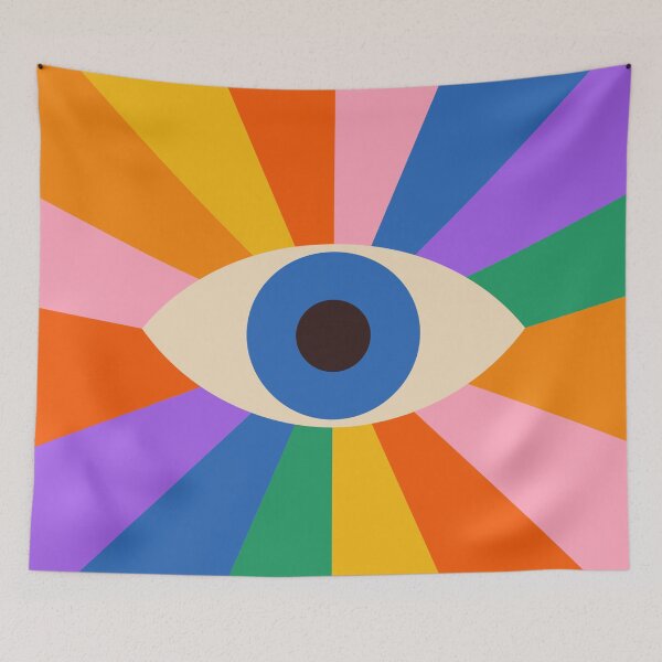 Item preview, Bauhaus Mid Century Modern Rainbow Geometric Eye designed and sold by Volt Junkies.