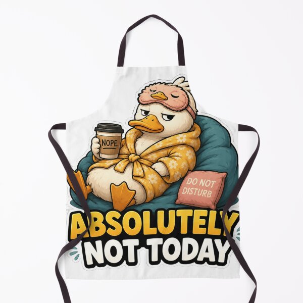 Item preview, Absolutely Not Today Lazy Duck Sticker designed and sold by Herodestroyer.