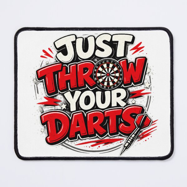 Item preview, Just Throw Your Darts | Funny Dartboard Player Design designed and sold by Lasheets.