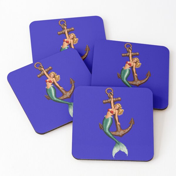 Item preview, Mermaid wrapped around a vintage ship anchor designed and sold by shorethings.