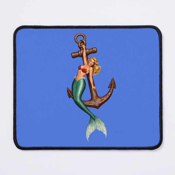 Item preview, Mermaid wrapped around a vintage ship anchor designed and sold by shorethings.