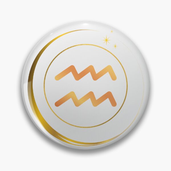 Artikelvorschau, Minimalistisches Sternzeichen Wassermann mit goldenem Mond entworfen und verkauft von MadeByMira.