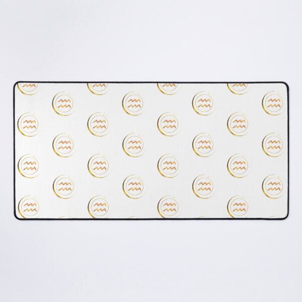 Item preview, Minimalist Aquarius Zodiac Sign with Golden Moon designed and sold by MadeByMira.