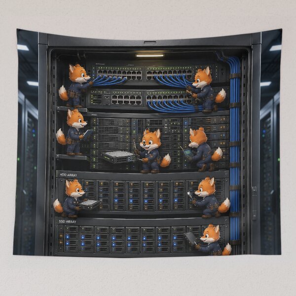 Item preview, Fox Powered Server Rack designed and sold by nikkolaus.