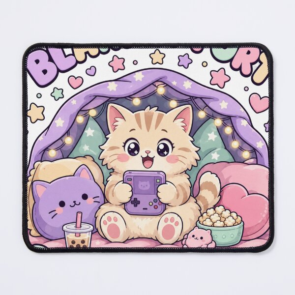 Item preview, Blanket Fort Battle Station Kawaii Gamer Cat designed and sold by BoosterShop.