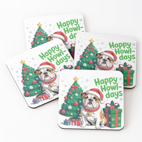 Item preview, English Bulldog Christmas - Happy Howlidays designed and sold by TheAnimalZ00.