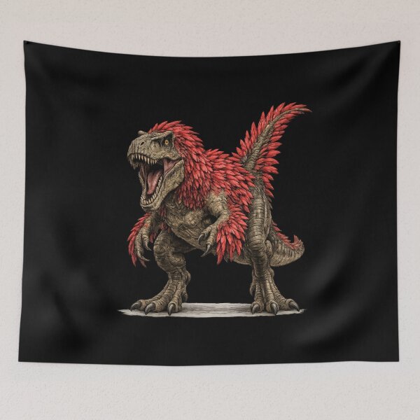 Item preview, Feathered Tyrannosaurus Rex Realistic Dinosaur Art T-Shirt designed and sold by farhanriax.