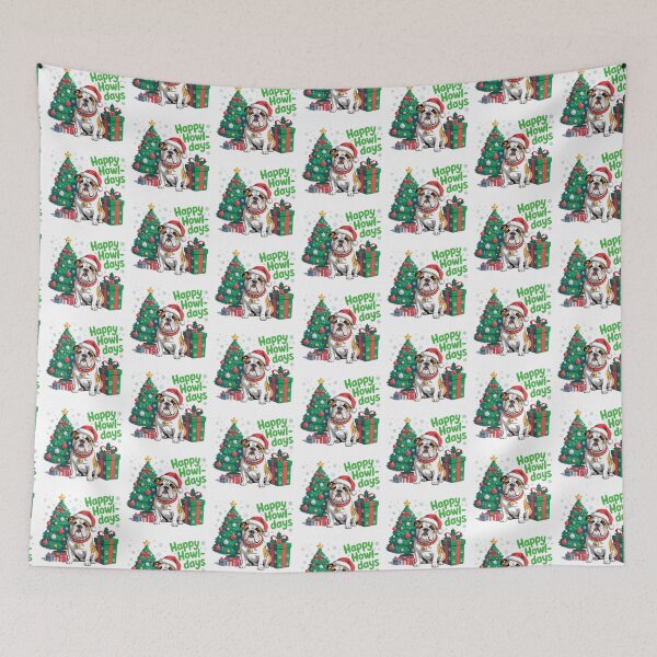 Item preview, English Bulldog Christmas - Happy Howlidays designed and sold by TheAnimalZ00.