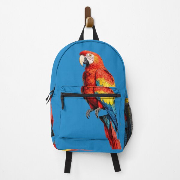 Item preview, Vibrant Scarlet Macaw Bird Figurine designed and sold by The Empire Of Digital Art..