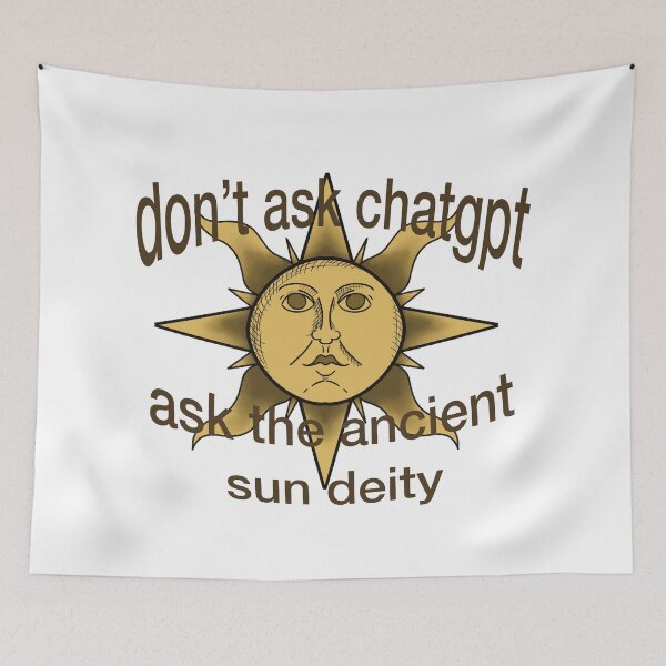 Item preview, Forget AI. Only Ancient Sun Deity  designed and sold by sleepyheadedbb.