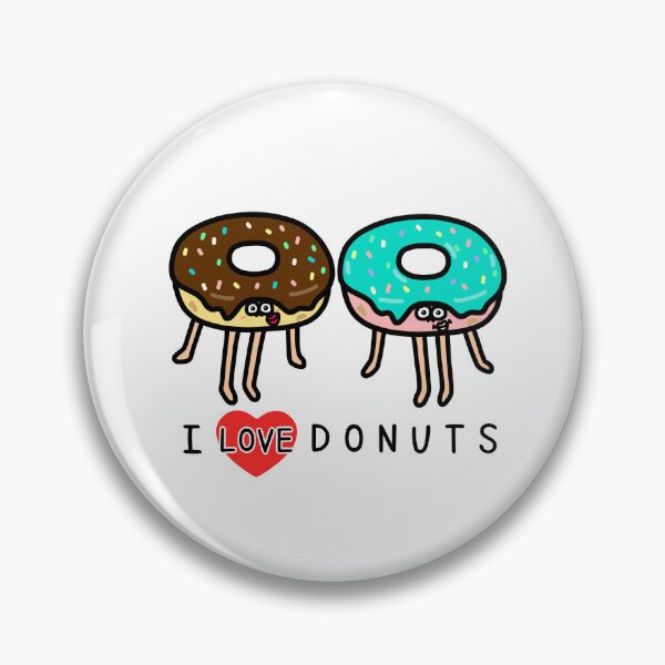 Item preview, Cute I LOVE DONUTS designed and sold by kanaehonkawa.