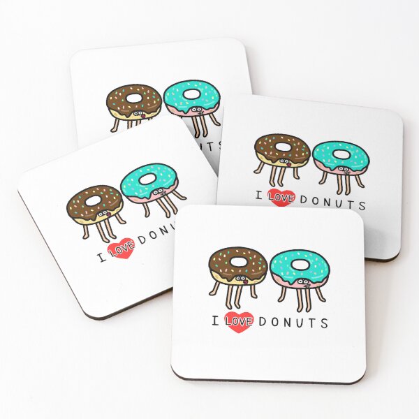 Item preview, Cute I LOVE DONUTS designed and sold by kanaehonkawa.