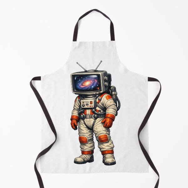 Aperçu de l'œuvre Astronaute Rétro Sci-Fi à Tête de Télévision créée et vendue par builtforyou.