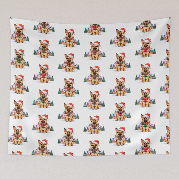 Item preview, Festive German Shepherd Puppy Christmas  designed and sold by TheAnimalZ00.