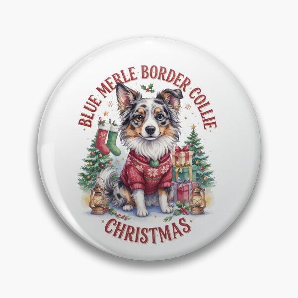 Item preview, Blue Merle Border Collie Christmas designed and sold by TheAnimalZ00.