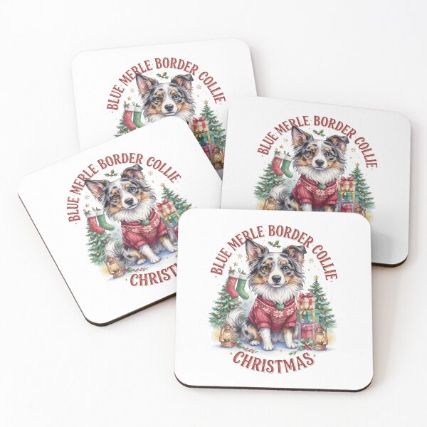 Item preview, Blue Merle Border Collie Christmas designed and sold by TheAnimalZ00.