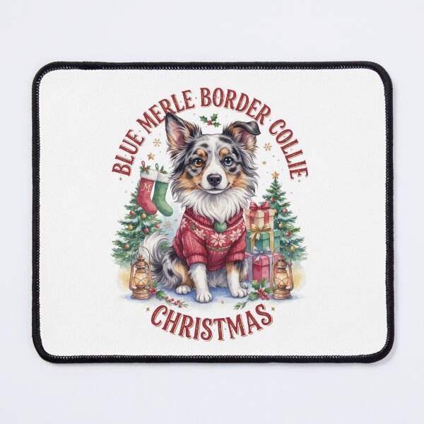 Item preview, Blue Merle Border Collie Christmas designed and sold by TheAnimalZ00.