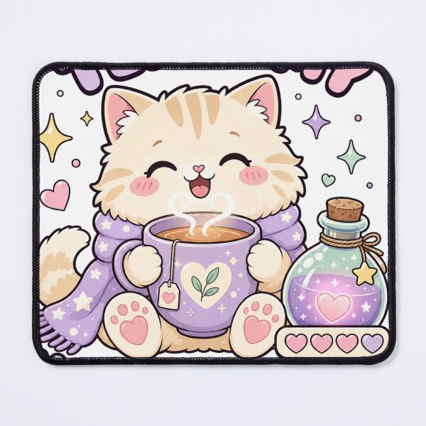 Item preview, Tea Is My Healing Potion Kawaii Gamer Cat Tea designed and sold by BoosterShop.