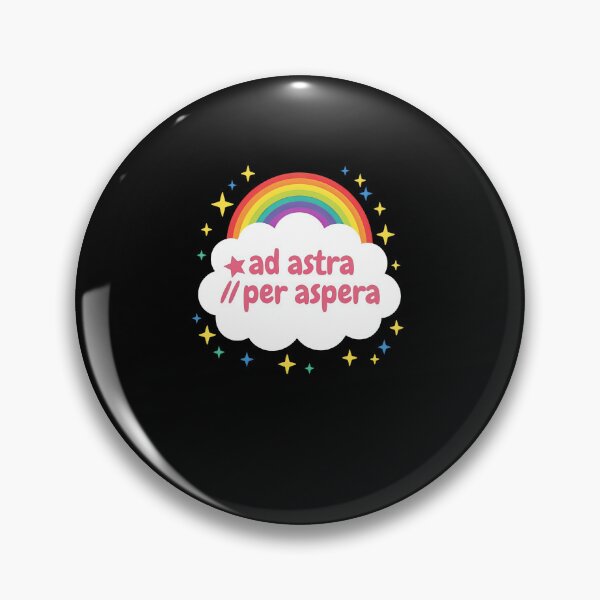 Item preview, Funny Ad Astra Per Aspera Rainbow Cloud Stars Art designed and sold by elderberry.