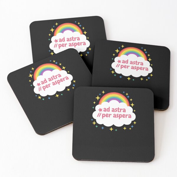 Item preview, Funny Ad Astra Per Aspera Rainbow Cloud Stars Art designed and sold by elderberry.