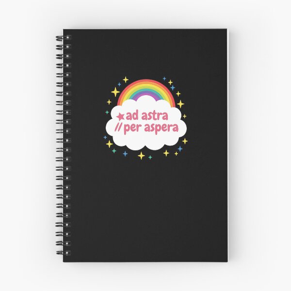 Item preview, Funny Ad Astra Per Aspera Rainbow Cloud Stars Art designed and sold by elderberry.