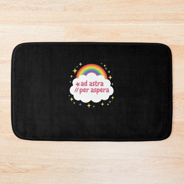 Item preview, Funny Ad Astra Per Aspera Rainbow Cloud Stars Art designed and sold by elderberry.
