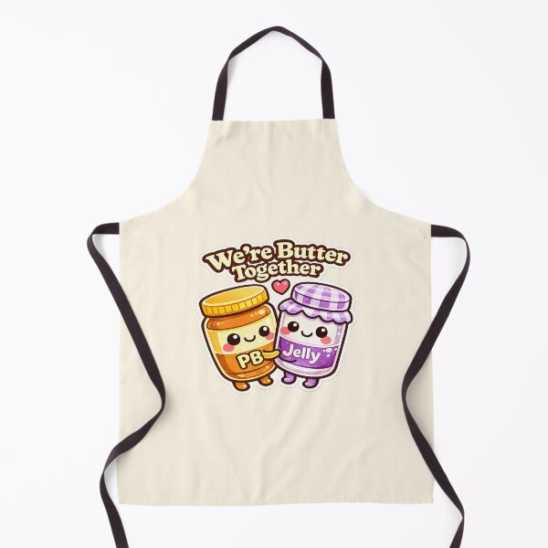 Item preview, We're Butter Together – Cute Peanut Butter & Jelly Kawaii Pun Sticker | PB & J Best Friends designed and sold by jonkiwi.