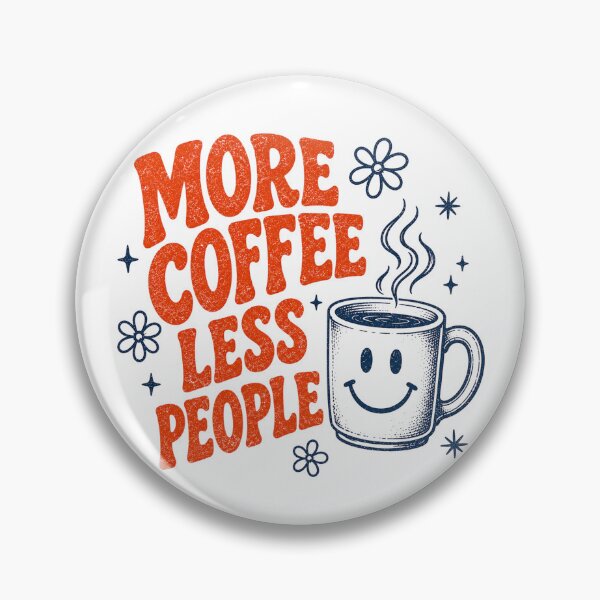 Item preview, More Coffee Less People Retro Smiley Character designed and sold by ElcastDesigns.