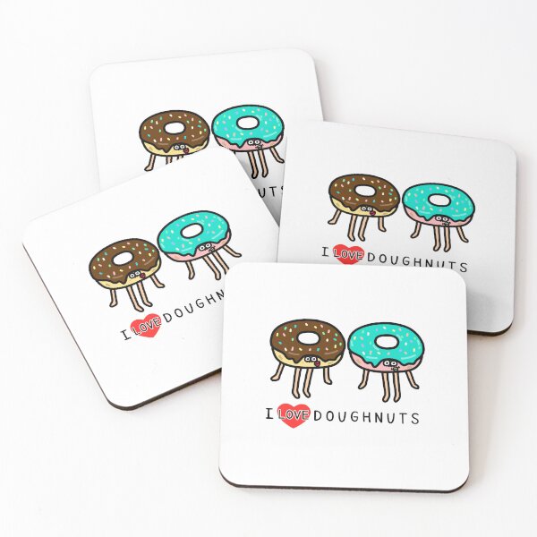 Item preview, Cute I LOVE DOUGHNUTS designed and sold by kanaehonkawa.