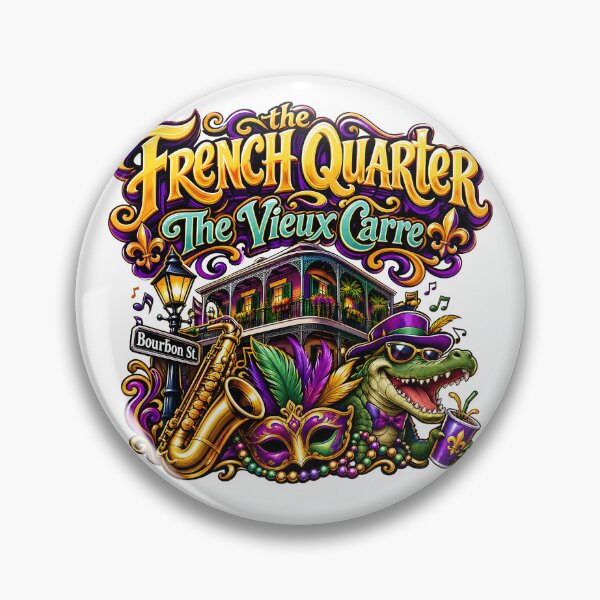 Item preview, French Quarter New Orleans Mardi Gras Design designed and sold by castillomiami.
