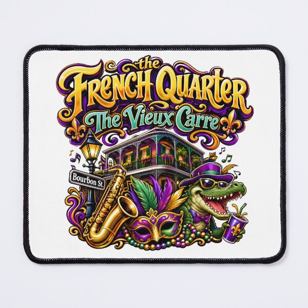 Item preview, French Quarter New Orleans Mardi Gras Design designed and sold by castillomiami.