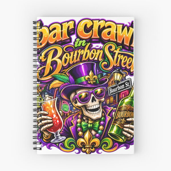 Item preview, Bourbon Street Bar Crawl Mardi Gras Design designed and sold by castillomiami.