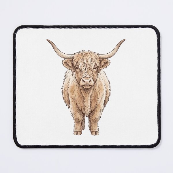 Item preview, Watercolor Highland cow designed and sold by Aureluxe.